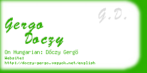 gergo doczy business card