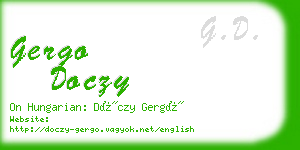 gergo doczy business card